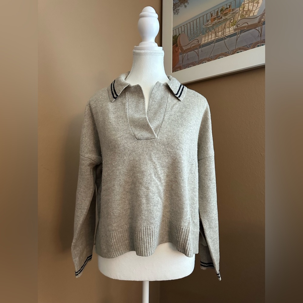 FINAL SALE | Tipped Davie Polo Sweater